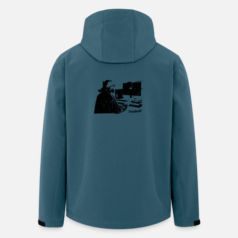 Producer Musik Studio Illustration - Recycelte Männer Softshell-Jacke von Stanley/Stella - Dunkles Petrol