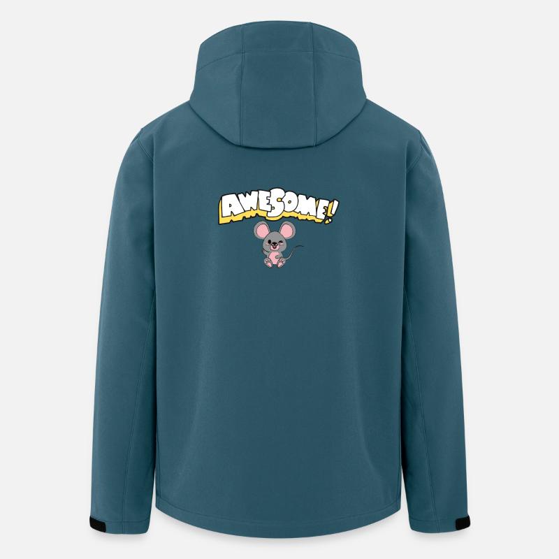 Großartiger Maus-Cartoon-Cheer - Recycelte Männer Softshell-Jacke von Stanley/Stella - Dunkles Petrol