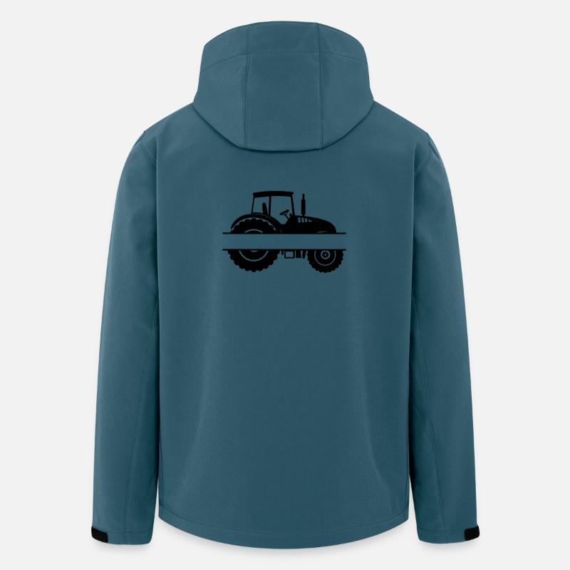 Ackerschlepper-Emblem - Recycelte Männer Softshell-Jacke von Stanley/Stella - Dunkles Petrol
