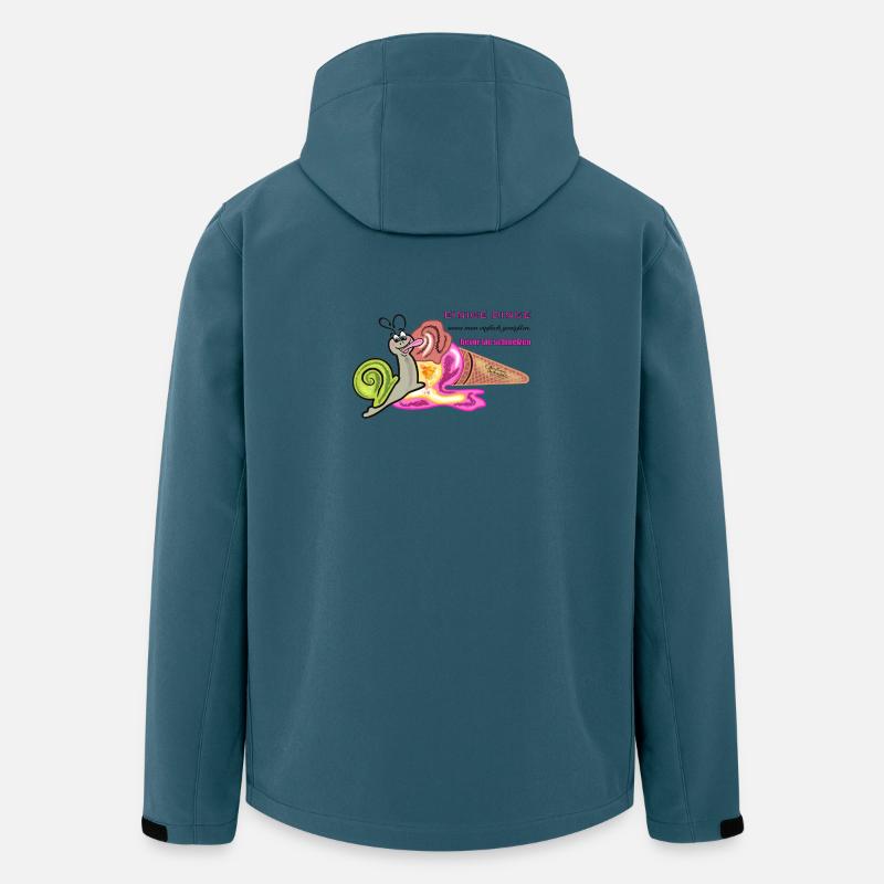 Verspielte Schnecke mit humorvollem Spruch - Recycelte Männer Softshell-Jacke von Stanley/Stella - Dunkles Petrol