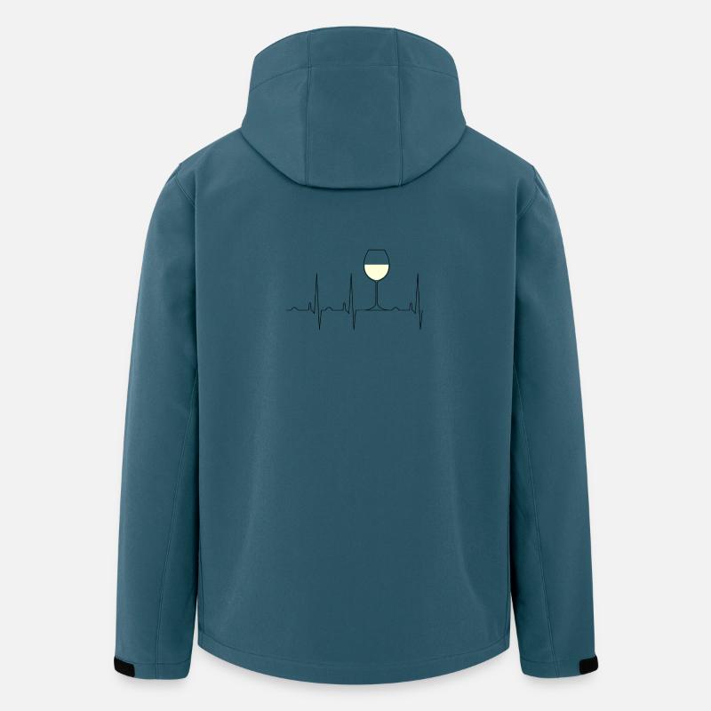 Weißwein Herzschlag - Recycelte Männer Softshell-Jacke von Stanley/Stella - Dunkles Petrol