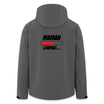 Maman loading... Please Wait - Future Mère - Veste softshell homme en polyester recyclé Stanley/Stella - bleu pétrole foncé - Dos - AI Model Male 185 light (185cm)