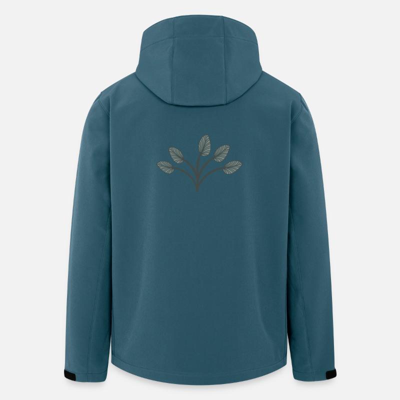 Schöne Blätter - Recycelte Männer Softshell-Jacke von Stanley/Stella - Dunkles Petrol