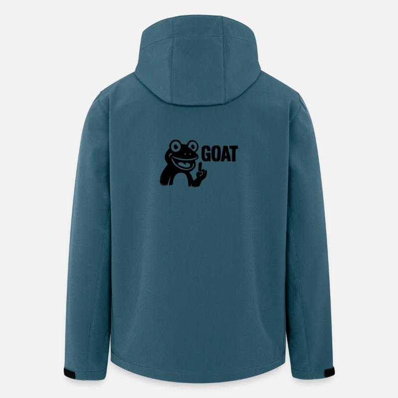 Goat Jugendwort | Frosch GOAT Pose - Recycelte Männer Softshell-Jacke von Stanley/Stella - Dunkles Petrol