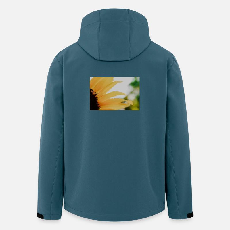 Sonnenblumen Wasserfarben - Recycelte Männer Softshell-Jacke von Stanley/Stella - Dunkles Petrol