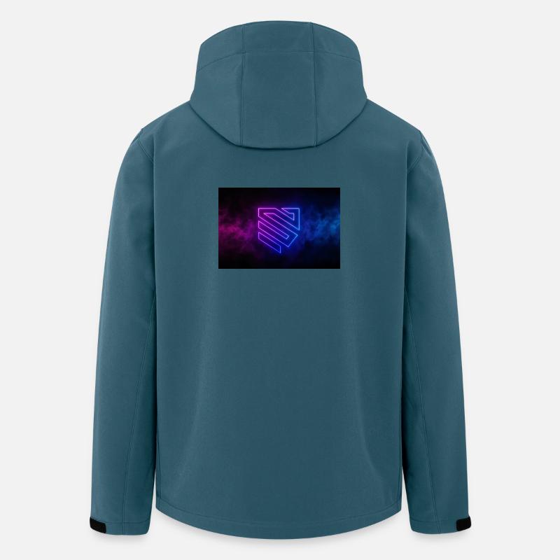 Neon Geometrisches Schildlogo - Recycelte Männer Softshell-Jacke von Stanley/Stella - Dunkles Petrol