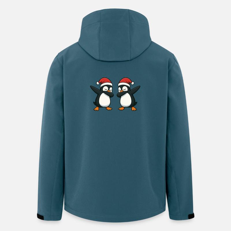 Two penguins dabbing in Christmas look - Men’s Recycled Softshell Jacket by Stanley/Stella - stargazer