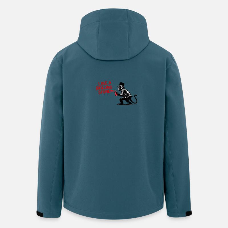 Wie ein Rolling Stone Monkey - Recycelte Männer Softshell-Jacke von Stanley/Stella - Dunkles Petrol