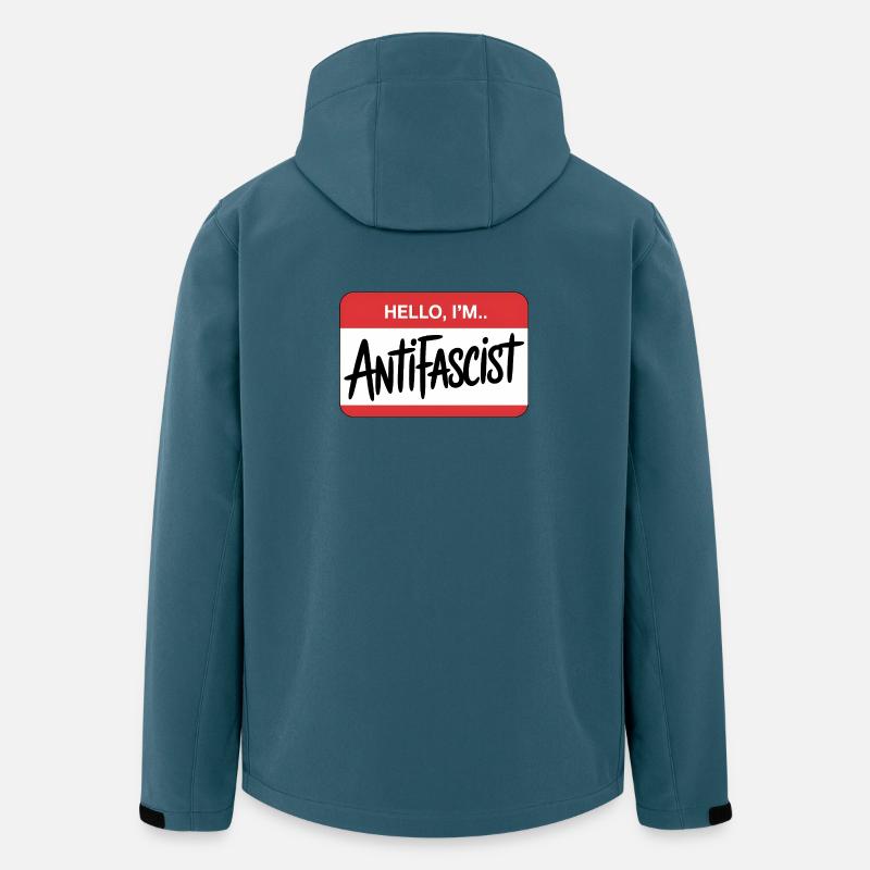 Hello I'm Antifascist - Antifa Tee - Recycelte Männer Softshell-Jacke von Stanley/Stella - Dunkles Petrol
