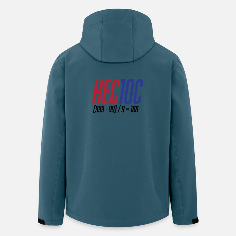 Jeu d’arithmétique mentale hectoc, mathématiques - Veste softshell homme en polyester recyclé Stanley/Stella - bleu pétrole foncé