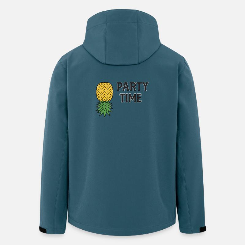 Lass uns Party Ananas-Symbol - Recycelte Männer Softshell-Jacke von Stanley/Stella - Dunkles Petrol