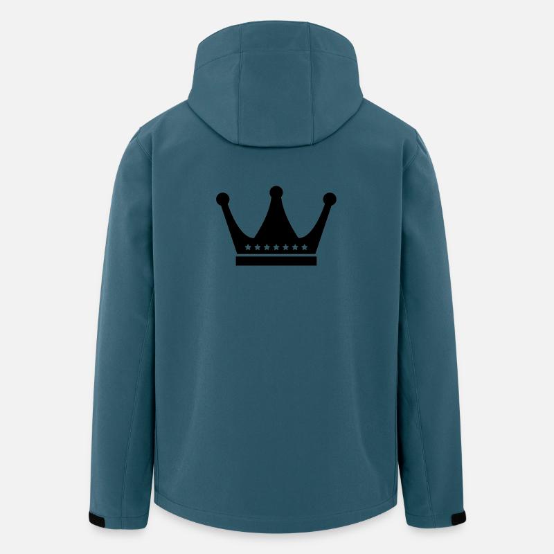 Krone - Recycelte Männer Softshell-Jacke von Stanley/Stella - Dunkles Petrol