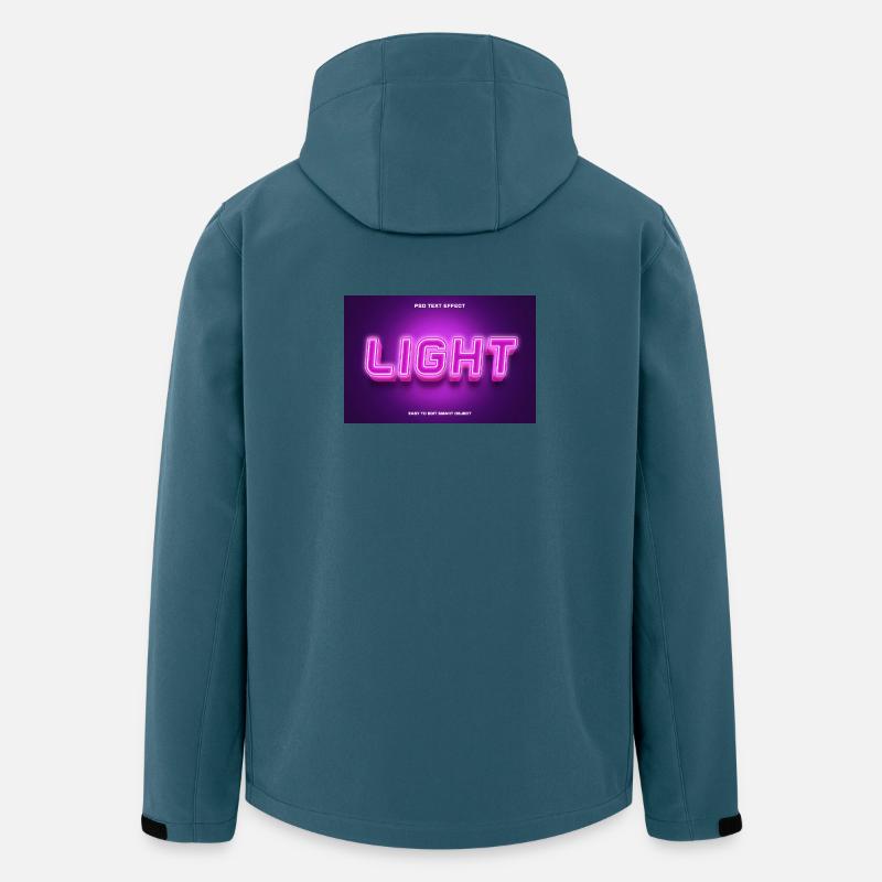 Lettrage à lumière néon - Veste softshell homme en polyester recyclé Stanley/Stella - bleu pétrole foncé