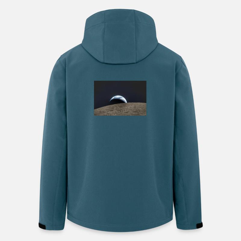 Earth over lunar surface - Men’s Recycled Softshell Jacket by Stanley/Stella - stargazer
