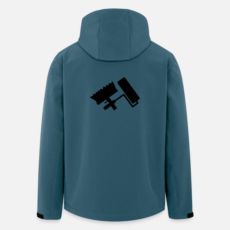 rolle bürste Maler Handwerk - Recycelte Männer Softshell-Jacke von Stanley/Stella - Dunkles Petrol