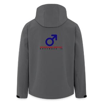 Journée internationale des hommes - Veste softshell homme en polyester recyclé Stanley/Stella - bleu pétrole foncé - Dos - AI Model Male 185 light (185cm)