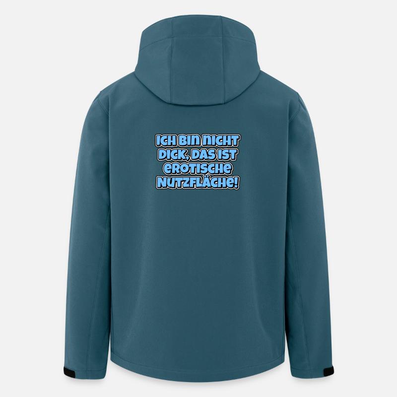 Ich bin nicht dick, das ist erotische Nutzfläche! - Recycelte Männer Softshell-Jacke von Stanley/Stella - Dunkles Petrol