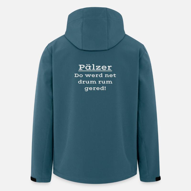 sprücheshirts für pfälzer, drumrum gered - Recycelte Männer Softshell-Jacke von Stanley/Stella - Dunkles Petrol