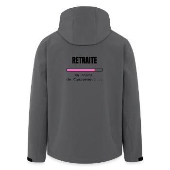 Retraite en cours de chargement - Veste softshell homme en polyester recyclé Stanley/Stella - bleu pétrole foncé - Dos - AI Model Male 185 light (185cm)