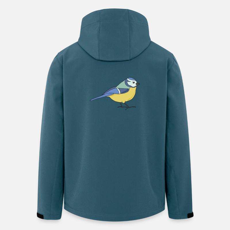 kleine Blaumeise, bunt - Recycelte Männer Softshell-Jacke von Stanley/Stella - Dunkles Petrol