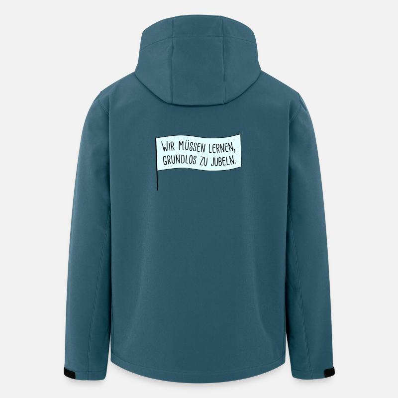 Réjouir sans raison - Veste softshell homme en polyester recyclé Stanley/Stella - bleu pétrole foncé