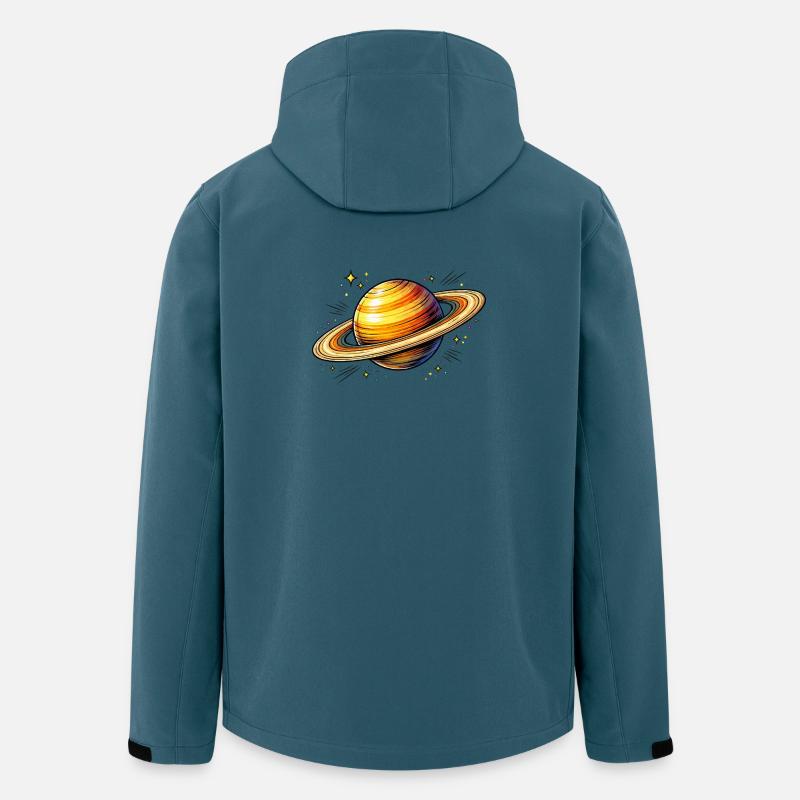 Planet Saturn  - Recycelte Männer Softshell-Jacke von Stanley/Stella - Dunkles Petrol