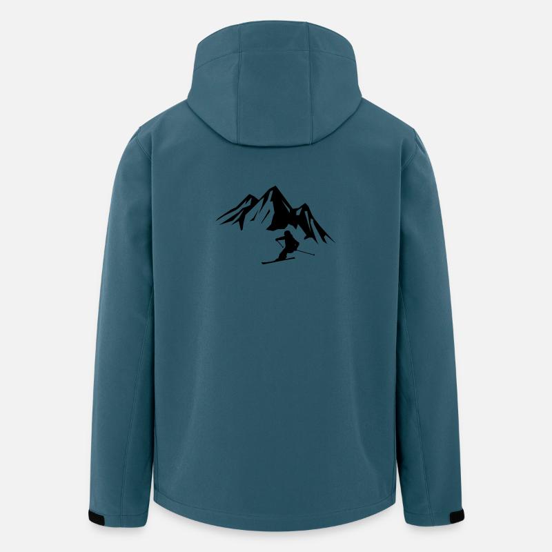 Berge Skifahrer - Recycelte Männer Softshell-Jacke von Stanley/Stella - Dunkles Petrol