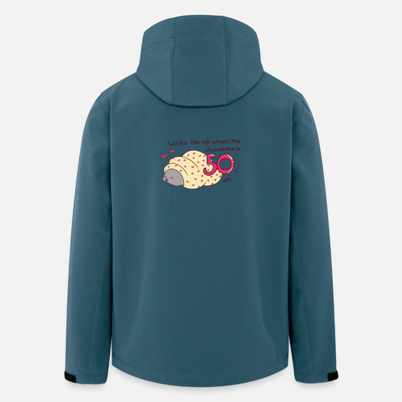 Wake me up when the chocolate is 50% off - Recycelte Männer Softshell-Jacke von Stanley/Stella - Dunkles Petrol