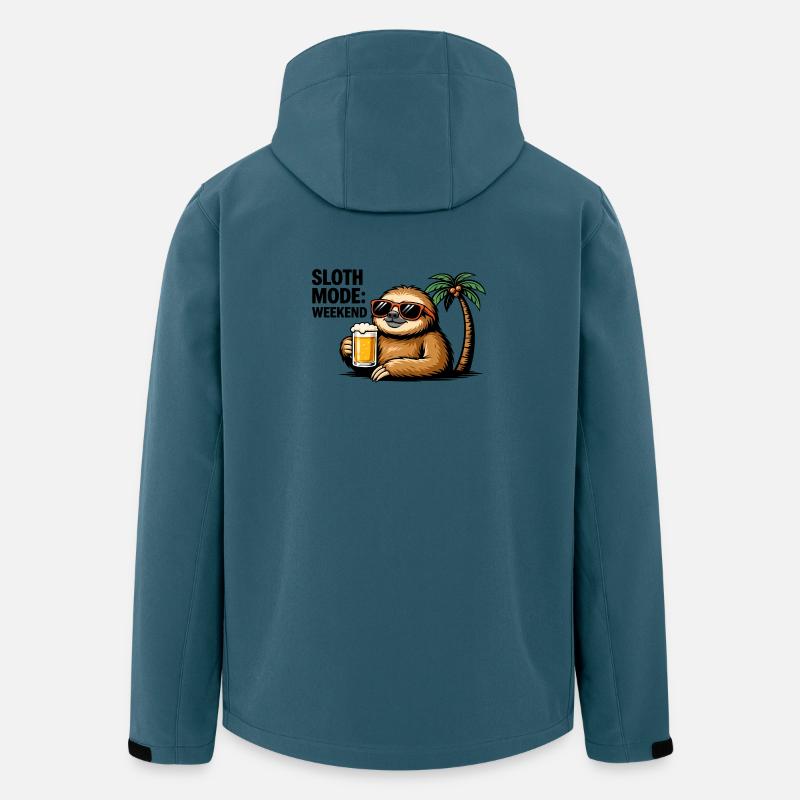 Sunny Sloth Bier Holiday - Recycelte Männer Softshell-Jacke von Stanley/Stella - Dunkles Petrol