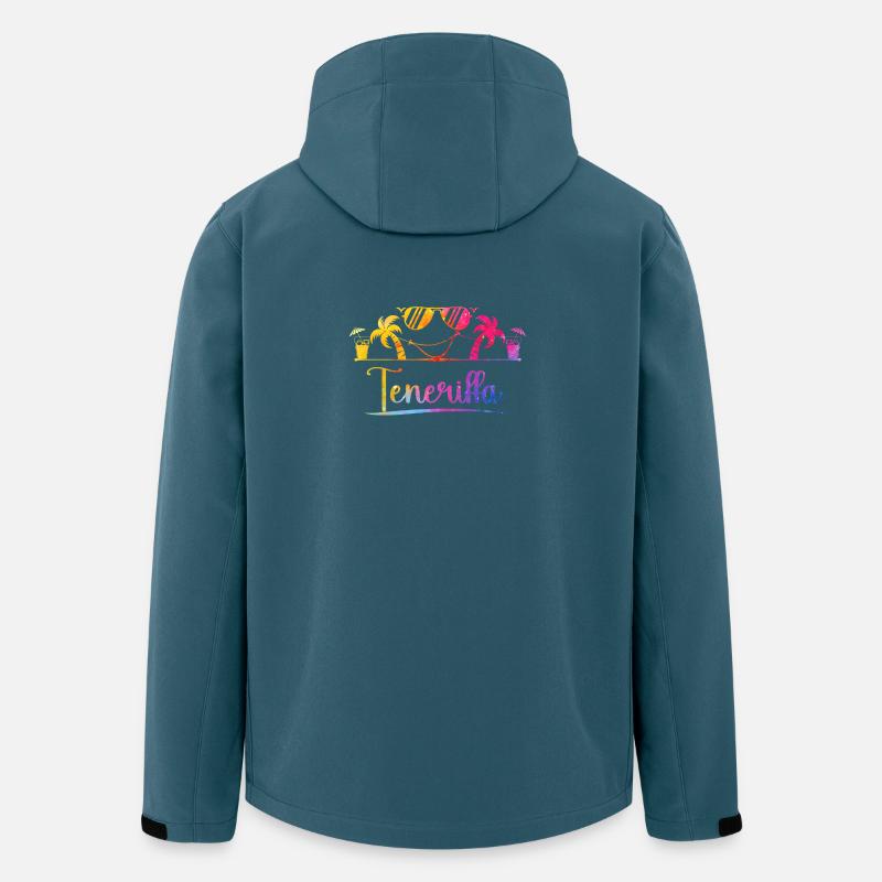 Teneriffa Sonneninsel Rainbow - Recycelte Männer Softshell-Jacke von Stanley/Stella - Dunkles Petrol