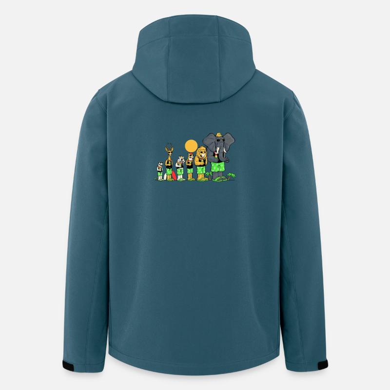 Das Savane-Team am Strand - Recycelte Männer Softshell-Jacke von Stanley/Stella - Dunkles Petrol