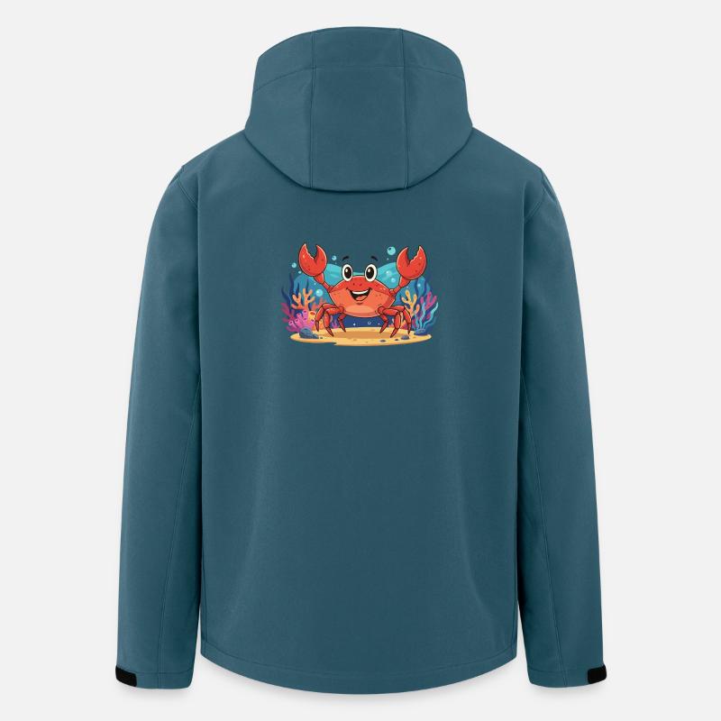 Cheerful underwater crab - Men’s Recycled Softshell Jacket by Stanley/Stella - stargazer