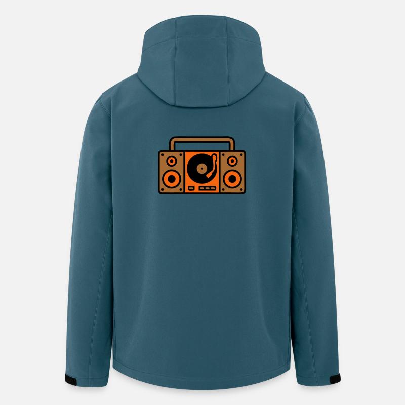 Retro Boombox Ghetto Blaster 80s - Men’s Recycled Softshell Jacket by Stanley/Stella - stargazer