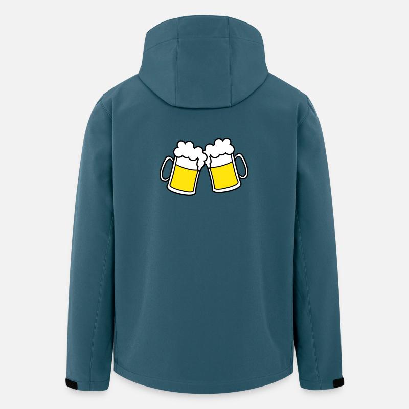 bier_2 - Recycelte Männer Softshell-Jacke von Stanley/Stella - Dunkles Petrol