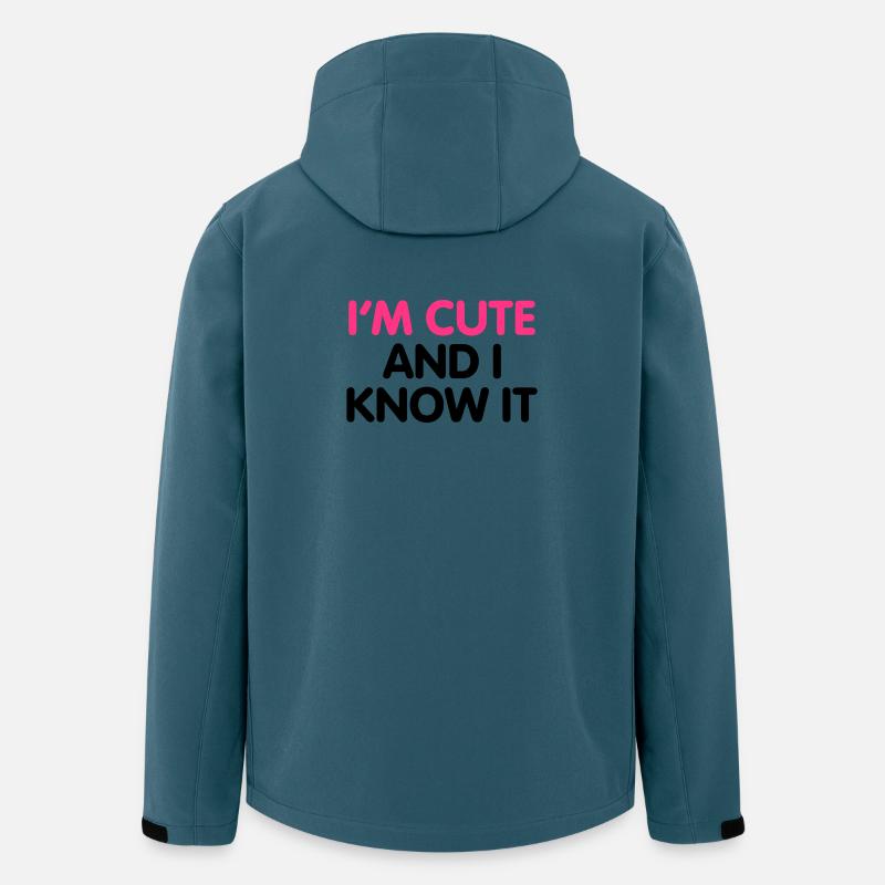 I'm cute and i know it - Recycelte Männer Softshell-Jacke von Stanley/Stella - Dunkles Petrol
