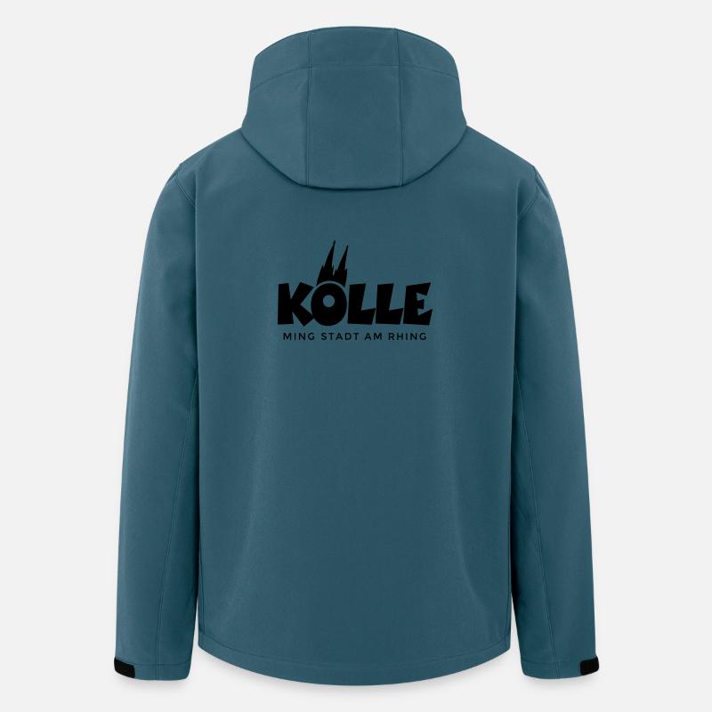 Kölle ming Stadt am Rhing Köln mit Kölner Dom - Recycelte Männer Softshell-Jacke von Stanley/Stella - Dunkles Petrol