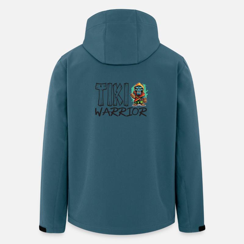 Tiki Krieger Kollektion - Recycelte Männer Softshell-Jacke von Stanley/Stella - Dunkles Petrol