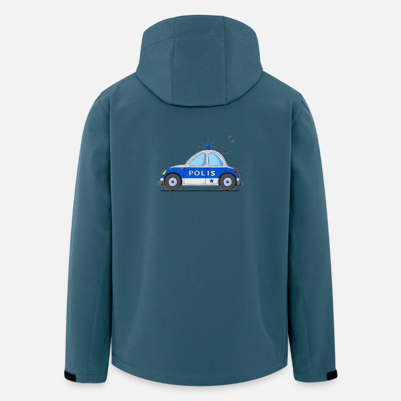 Polizeiauto Polis Blau - Recycelte Männer Softshell-Jacke von Stanley/Stella - Dunkles Petrol