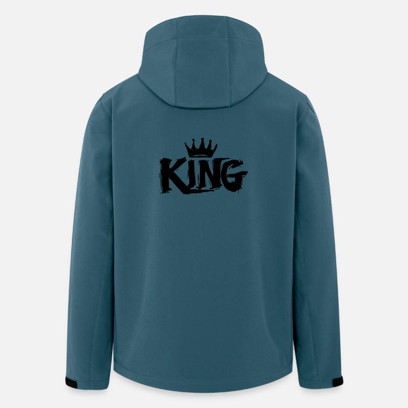 König Graffiti Schriftzug - Recycelte Männer Softshell-Jacke von Stanley/Stella - Dunkles Petrol