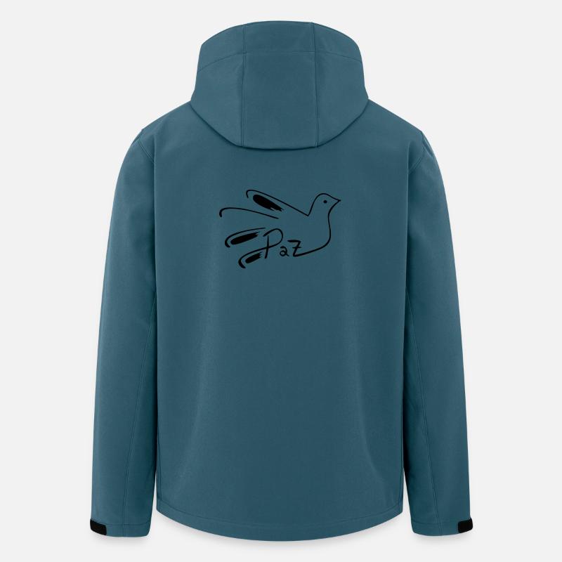 Éléments Abstraits Colorés pour Tissu Unique - Veste softshell homme en polyester recyclé Stanley/Stella - bleu pétrole foncé