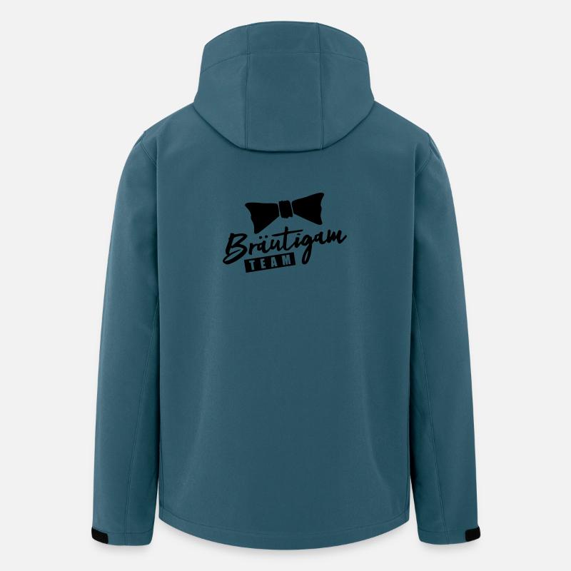 Bräutigam Team - Recycelte Männer Softshell-Jacke von Stanley/Stella - Dunkles Petrol