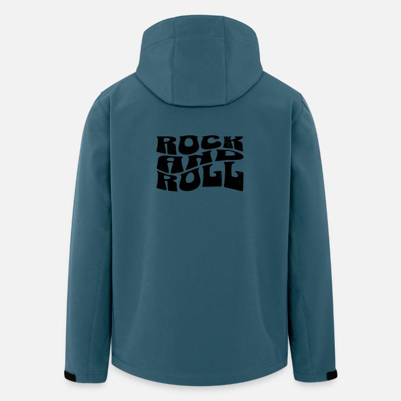 Rock'n'Roll-Logo-Design - Recycelte Männer Softshell-Jacke von Stanley/Stella - Dunkles Petrol