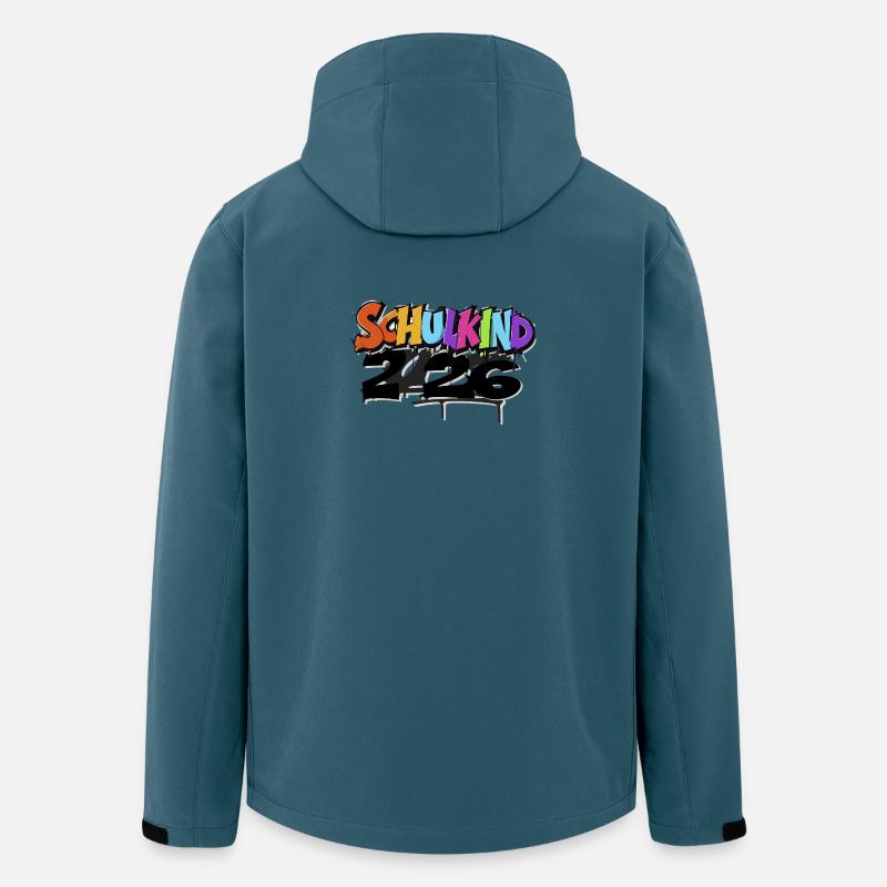 Schulkind 2026 Graffiti Design Schulbeginn - Recycelte Männer Softshell-Jacke von Stanley/Stella - Dunkles Petrol