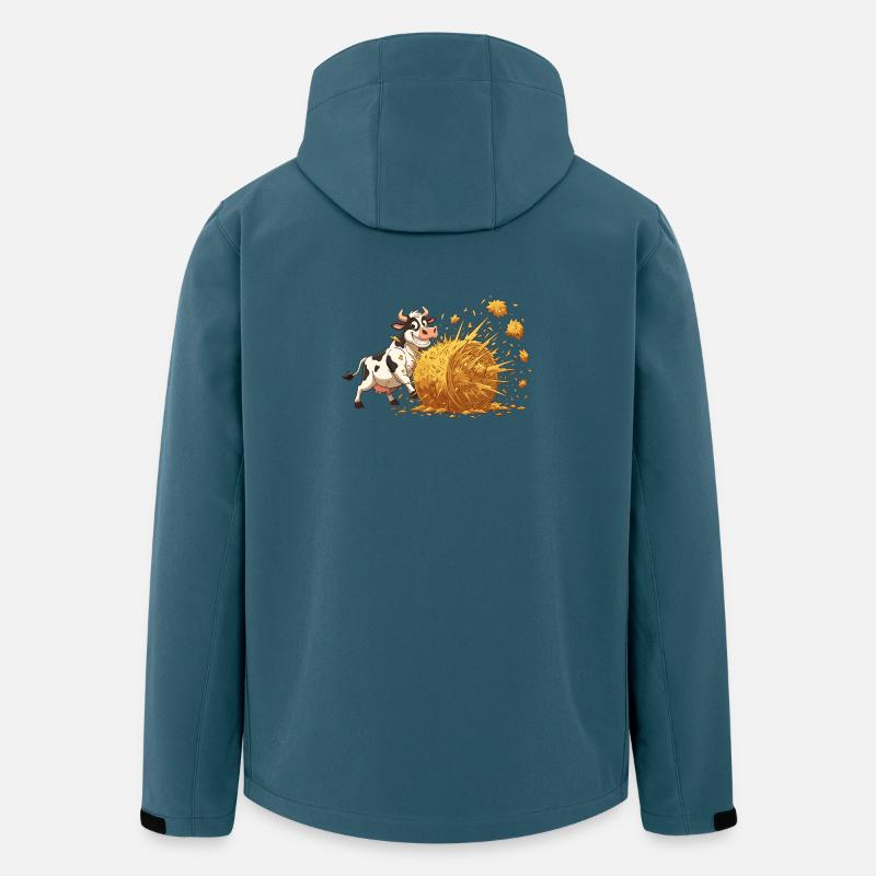 Kuh und Heu-Explosion - Recycelte Männer Softshell-Jacke von Stanley/Stella - Dunkles Petrol