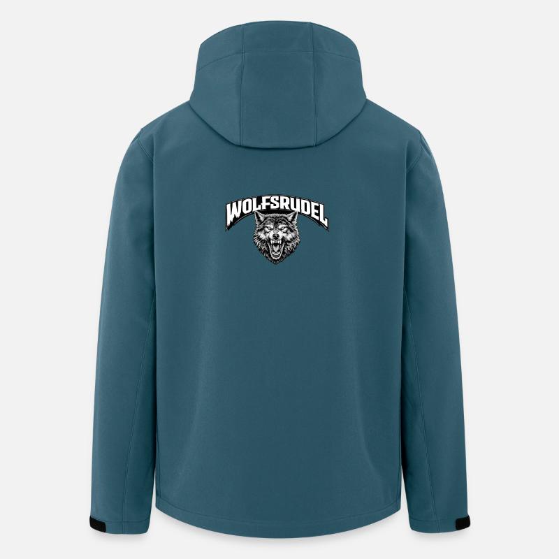 Wolfsrudel Kämpfergesicht Logo - Recycelte Männer Softshell-Jacke von Stanley/Stella - Dunkles Petrol