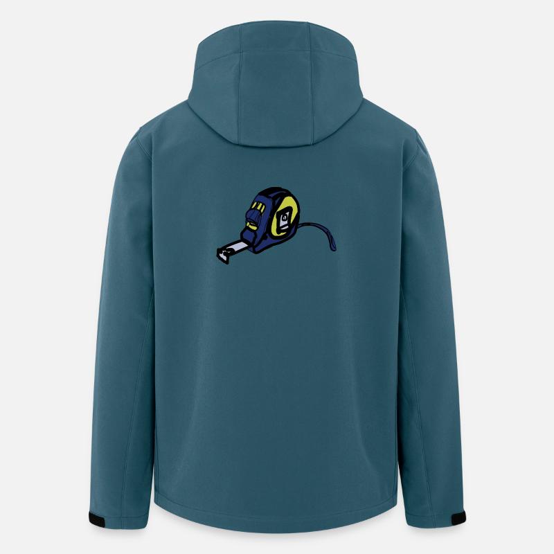 Atemschutz Illustration Gelb Blau - Recycelte Männer Softshell-Jacke von Stanley/Stella - Dunkles Petrol