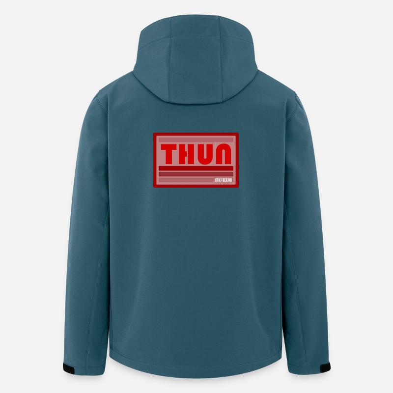 Thun Berner Oberland - Recycelte Männer Softshell-Jacke von Stanley/Stella - Dunkles Petrol