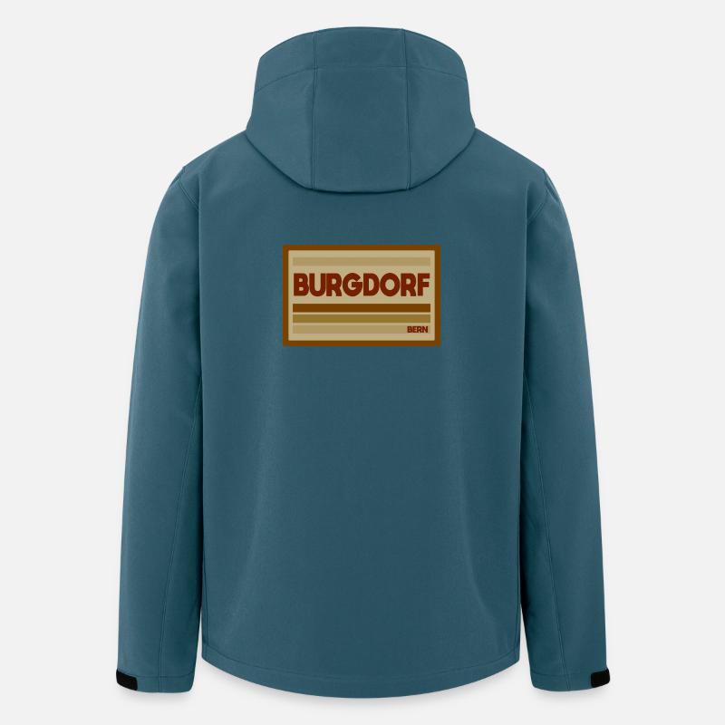 Burgdorf Bern Retro Schild - Recycelte Männer Softshell-Jacke von Stanley/Stella - Dunkles Petrol