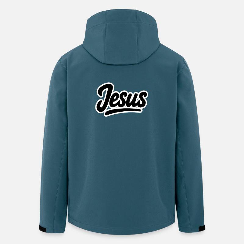 Jesus  - Recycelte Männer Softshell-Jacke von Stanley/Stella - Dunkles Petrol