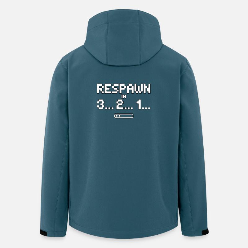 Respawn Countdown Pixelkunst - Recycelte Männer Softshell-Jacke von Stanley/Stella - Dunkles Petrol